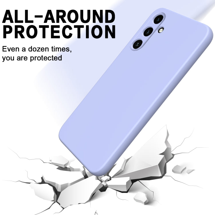 For Samsung Galaxy A15 4G / A15 5G Pure Color Liquid Silicone Shockproof Full Coverage Phone Case(Purple) - Galaxy Phone Cases by buy2fix | Online Shopping UK | buy2fix