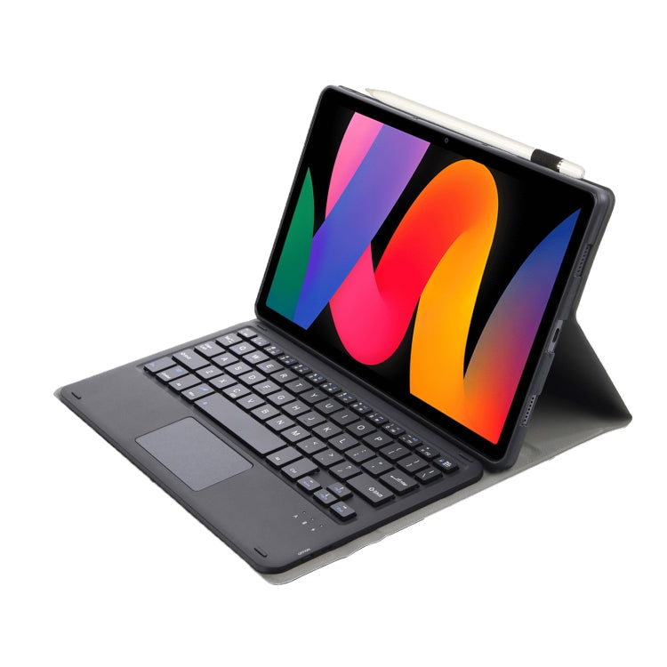 For Xiaomi Redmi Pad SE 11 inch A0N9-A Lambskin Texture Ultra-thin Detachable Bluetooth Keyboard Leather Case with Touchpad(Black) - Others Keyboard by buy2fix | Online Shopping UK | buy2fix