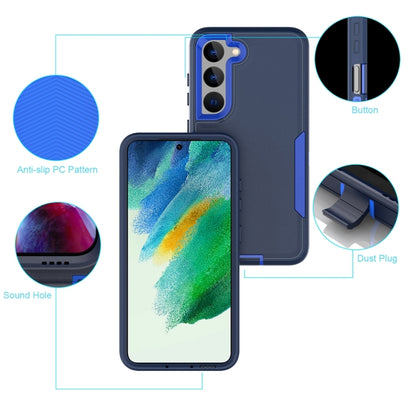 For Samsung Galaxy S25 / S24 5G Magnetic 2 in 1 PC Hybrid TPU Phone Case(Royal Blue+Dark Blue) - Galaxy S24 5G Cases by buy2fix | Online Shopping UK | buy2fix