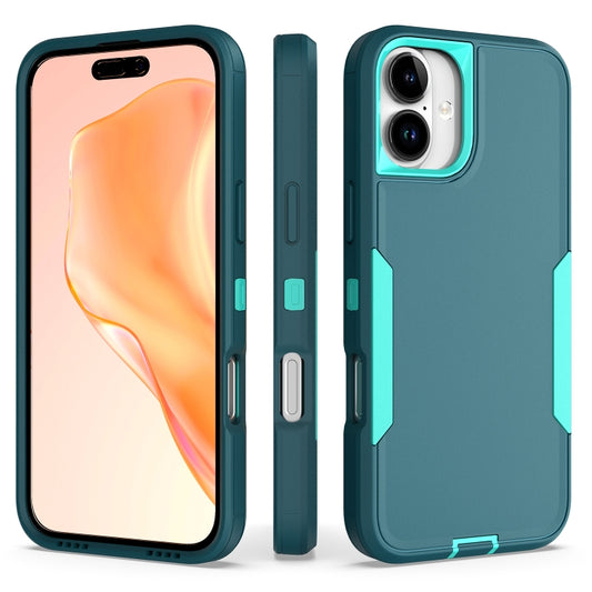 For iPhone 16 Plus 2 in 1 Magnetic PC + TPU Phone Case(Blue+Blue Green) - iPhone 16 Plus Cases by buy2fix | Online Shopping UK | buy2fix