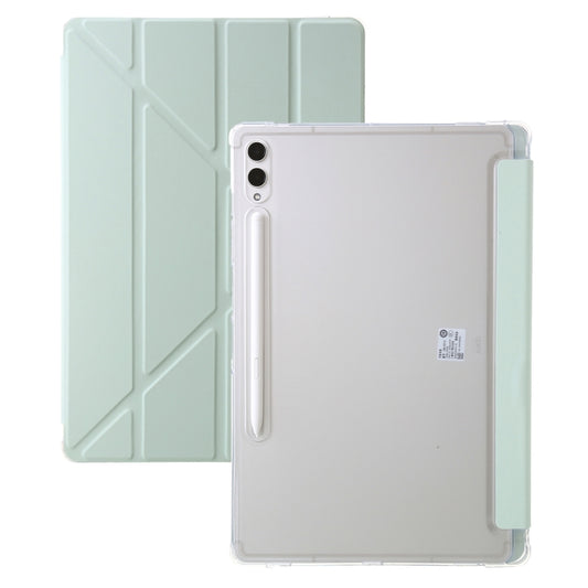 For Samsung Galaxy Tab S9 FE Clear Acrylic Deformation Leather Tablet Case(Green) - Galaxy Tab S9 FE by buy2fix | Online Shopping UK | buy2fix