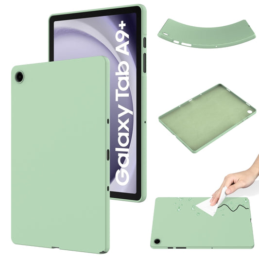 For Samsung Galaxy Tab A9+ Pure Color Liquid Silicone Shockproof Tablet Case(Green) - Galaxy Tab A9+ by buy2fix | Online Shopping UK | buy2fix