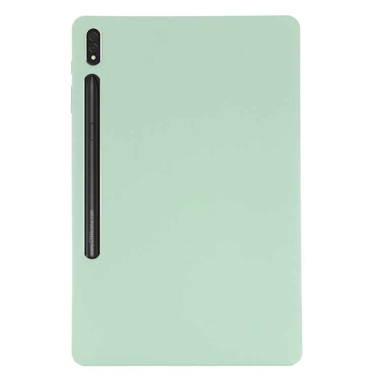 For Samsung Galaxy Tab S9 FE+ Pure Color Liquid Silicone Shockproof Tablet Case(Green) - Galaxy Tab S9 FE+ by buy2fix | Online Shopping UK | buy2fix