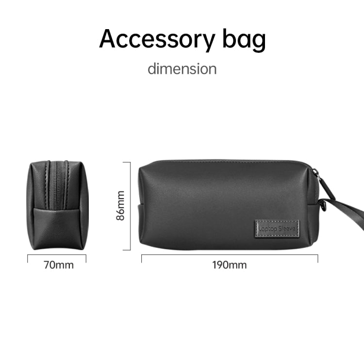 For 15.4/15.6/16.1 inch Envelope Holder Laptop Sleeve Bag with Accessories Bag(Black) - Other by buy2fix | Online Shopping UK | buy2fix