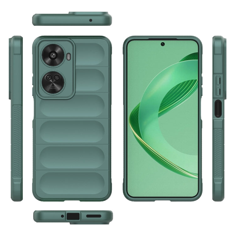 For Huawei nova 11 SE Magic Shield TPU + Flannel Phone Case(Dark Green) - Huawei Cases by buy2fix | Online Shopping UK | buy2fix