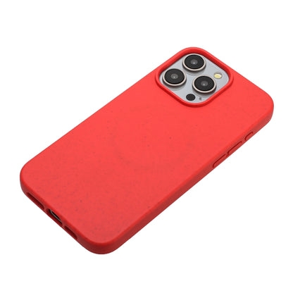 For iPhone 11 Pro Wheat MagSafe Magnetic Straw Material + TPU Phone Case(Red) - iPhone 11 Pro Cases by buy2fix | Online Shopping UK | buy2fix