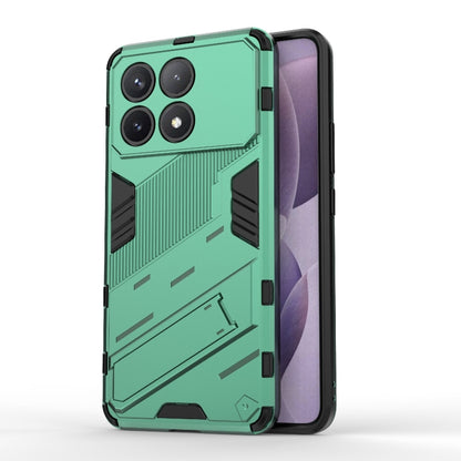 For Xiaomi Redmi K70 5G Punk Armor 2 in 1 PC + TPU Phone Case with Holder(Green) - K70 Cases by buy2fix | Online Shopping UK | buy2fix