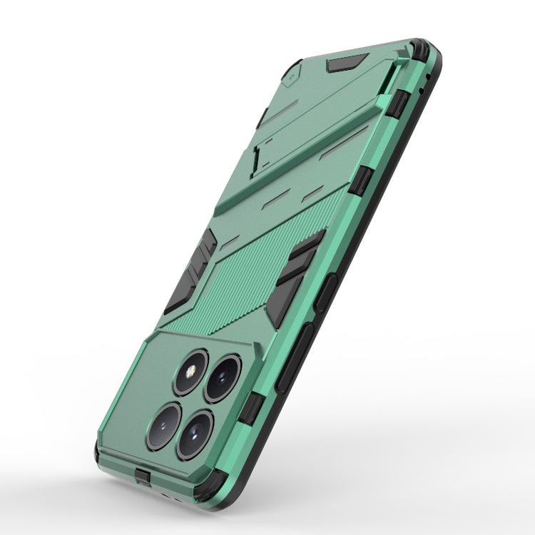 For Xiaomi Redmi K70 5G Punk Armor 2 in 1 PC + TPU Phone Case with Holder(Green) - K70 Cases by buy2fix | Online Shopping UK | buy2fix