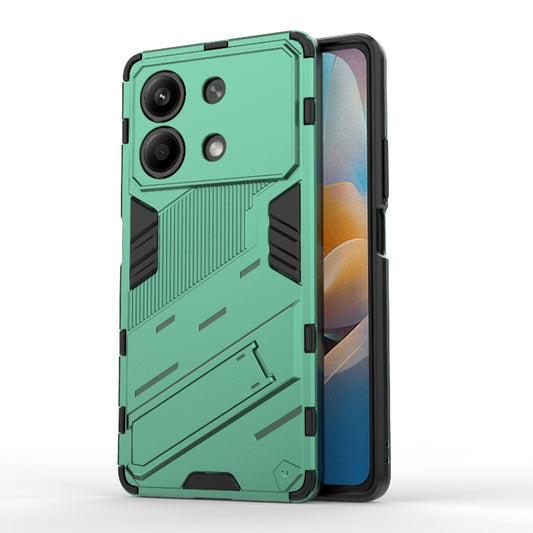 For Xiaomi Redmi Note 13R Pro 5G Punk Armor 2 in 1 PC + TPU Phone Case with Holder(Green) - Xiaomi Cases by buy2fix | Online Shopping UK | buy2fix