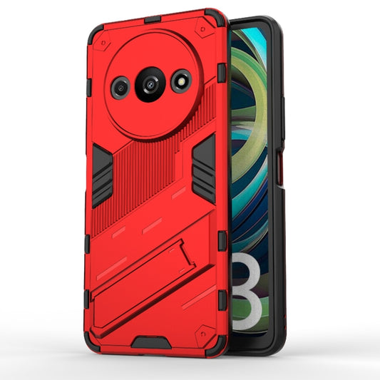 For Xiaomi Redmi A3 4G Global Punk Armor 2 in 1 PC + TPU Phone Case with Holder(Red) - Xiaomi Cases by buy2fix | Online Shopping UK | buy2fix