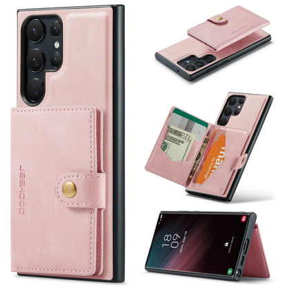 For Samsung Galaxy S24 Ultra 5G JEEHOOD J01 Retro Magnetic Detachable Wallet Phone Case(Pink) - Galaxy S24 Ultra 5G Cases by JEEHOOD | Online Shopping UK | buy2fix