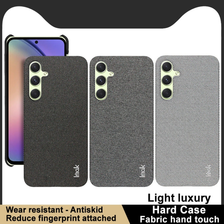 For Samsung Galaxy A55 5G imak Ruiyi Series Cloth Texture PU + PC Phone Case(Dark Grey) - Galaxy Phone Cases by imak | Online Shopping UK | buy2fix