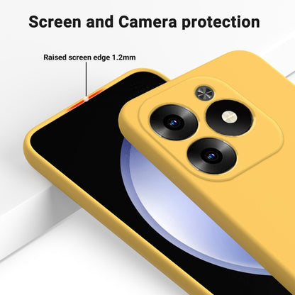 For Infinix Hot 40i Solid Color Liquid Silicone Dropproof Full Coverage Protective Case(Yellow) - Infinix Cases by buy2fix | Online Shopping UK | buy2fix