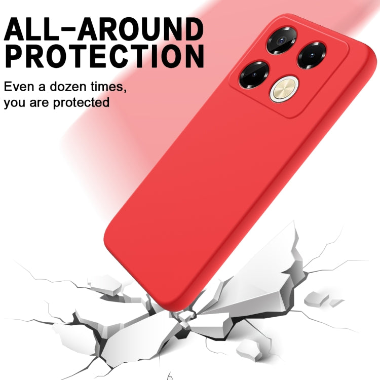 For Infinix Note 40 Pro 4G Solid Color Liquid Silicone Dropproof Full Coverage Protective Case(Red) - Infinix Cases by buy2fix | Online Shopping UK | buy2fix