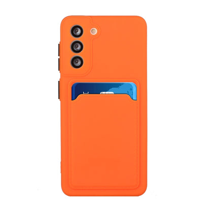 For Samsung Galaxy S24 5G / S25 5G Card Slot Design Shockproof TPU Phone Case(Orange) - Galaxy S24 5G Cases by buy2fix | Online Shopping UK | buy2fix