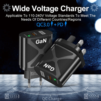 65W Gallium Nitride GaN389 USB + Type-C Fast Charging Charger, Plug Type:US Plug(Black) - USB Charger by buy2fix | Online Shopping UK | buy2fix