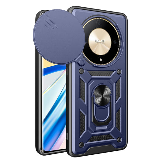 For Honor X9b Sliding Camera Cover Design TPU+PC Phone Case(Blue) - Honor Cases by buy2fix | Online Shopping UK | buy2fix