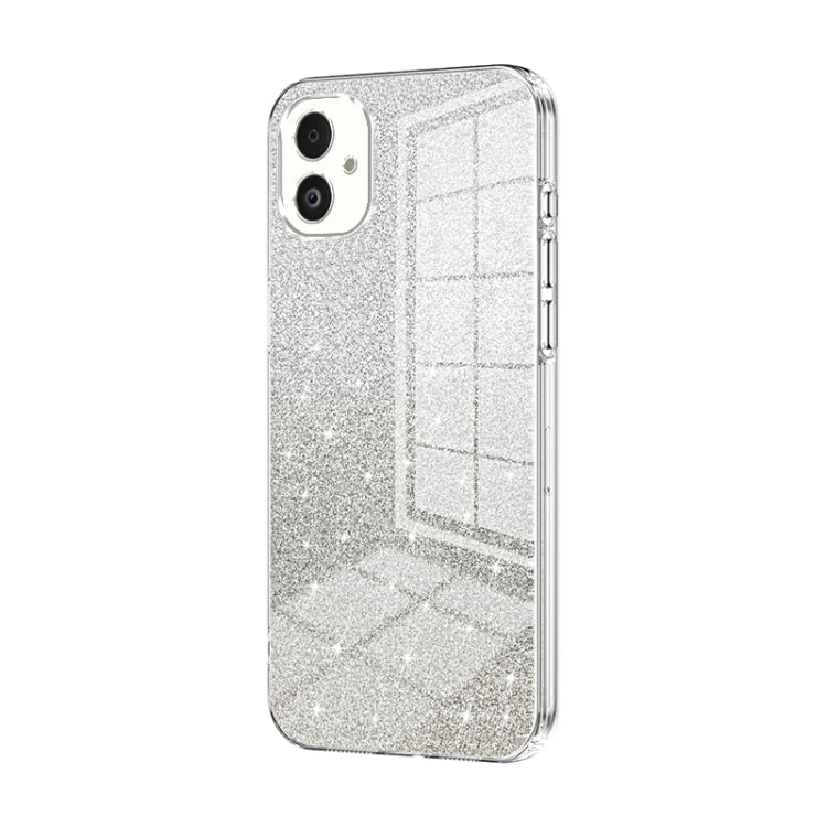 For Samsung Galaxy F14 5G Gradient Glitter Powder Electroplated Phone Case(Transparent) - Galaxy Phone Cases by buy2fix | Online Shopping UK | buy2fix