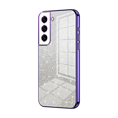 For Samsung Galaxy S22 5G Gradient Glitter Powder Electroplated Phone Case(Purple) - Galaxy S22 5G Cases by buy2fix | Online Shopping UK | buy2fix