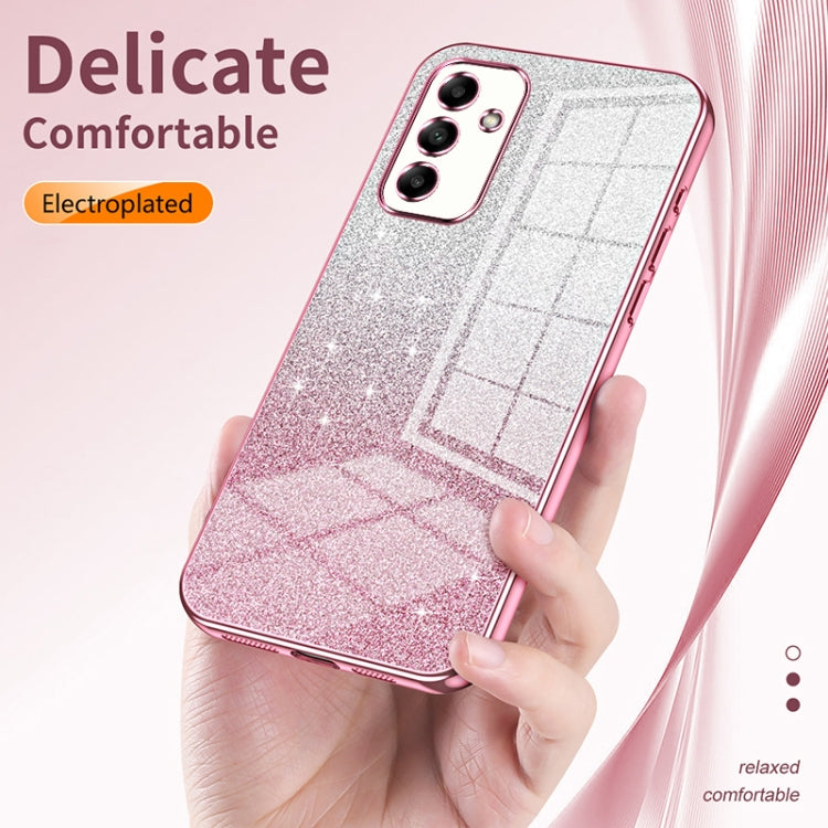 For Samsung Galaxy A05 Gradient Glitter Powder Electroplated Phone Case(Silver) - Galaxy Phone Cases by buy2fix | Online Shopping UK | buy2fix