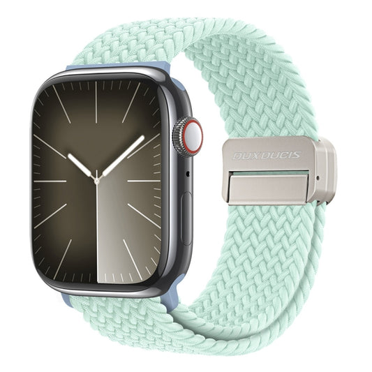 For Apple Watch SE 2023 44mm DUX DUCIS Mixture Pro Series Magnetic Buckle Nylon Braid Watch Band(Light Mint) - Watch Bands by DUX DUCIS | Online Shopping UK | buy2fix