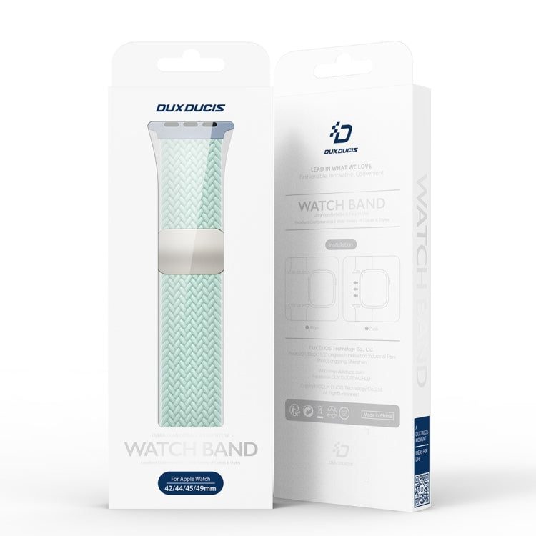 For Apple Watch Ultra 49mm DUX DUCIS Mixture Pro Series Magnetic Buckle Nylon Braid Watch Band(Light Mint) - Watch Bands by DUX DUCIS | Online Shopping UK | buy2fix