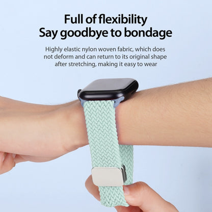 For Apple Watch Series 8 45mm DUX DUCIS Mixture Pro Series Magnetic Buckle Nylon Braid Watch Band(Light Mint) - Watch Bands by DUX DUCIS | Online Shopping UK | buy2fix