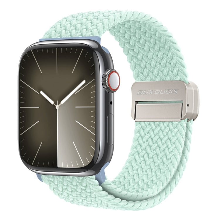 For Apple Watch SE 2022 40mm DUX DUCIS Mixture Pro Series Magnetic Buckle Nylon Braid Watch Band(Light Mint) - Watch Bands by DUX DUCIS | Online Shopping UK | buy2fix