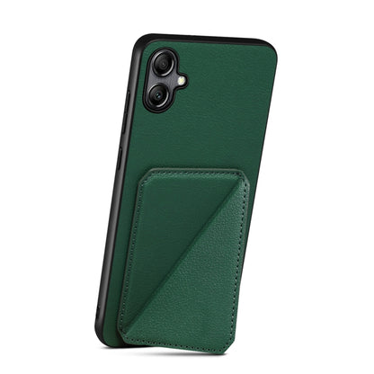 For Samsung Galaxy A14 5G / 4G Denior Imitation Calf Leather Back Phone Case with Holder(Green) - Galaxy Phone Cases by Denior | Online Shopping UK | buy2fix