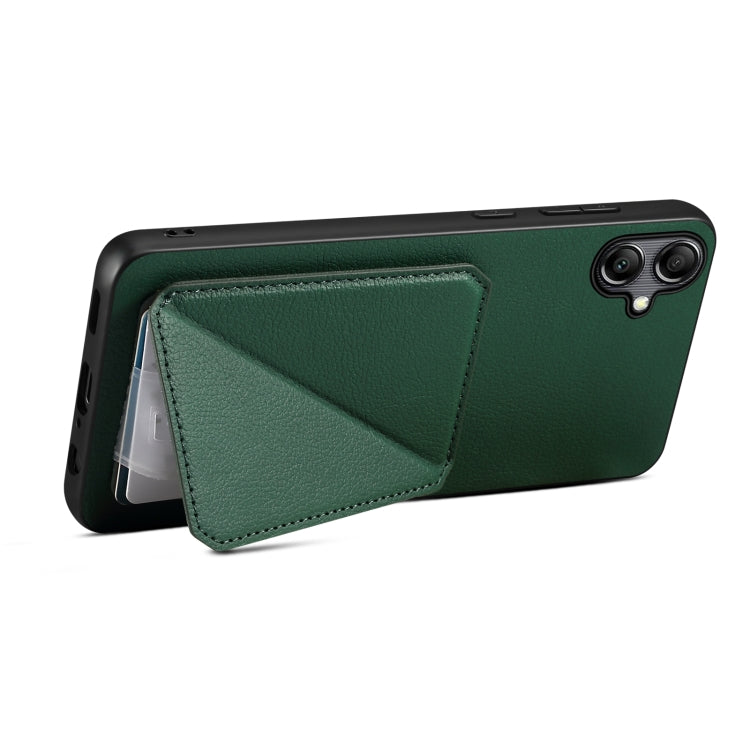 For Samsung Galaxy S23+ 5G Denior Imitation Calf Leather Back Phone Case with Holder(Green) - Galaxy S23+ 5G Cases by Denior | Online Shopping UK | buy2fix