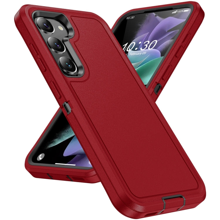 For Samsung Galaxy S24 5G / S25 5G Life Waterproof Rugged Phone Case(Red + Black) - Galaxy S24 5G Cases by buy2fix | Online Shopping UK | buy2fix