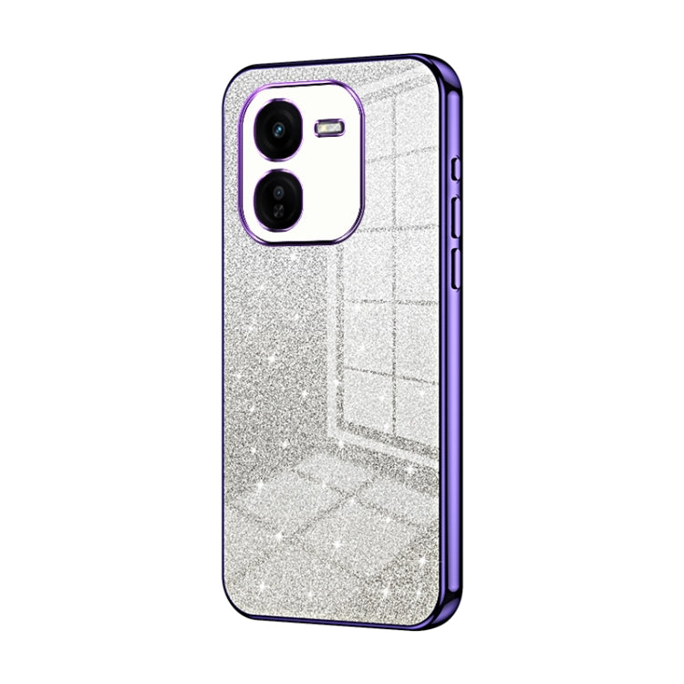 For vivo iQOO Z9x Gradient Glitter Powder Electroplated Phone Case(Purple) - vivo Cases by buy2fix | Online Shopping UK | buy2fix