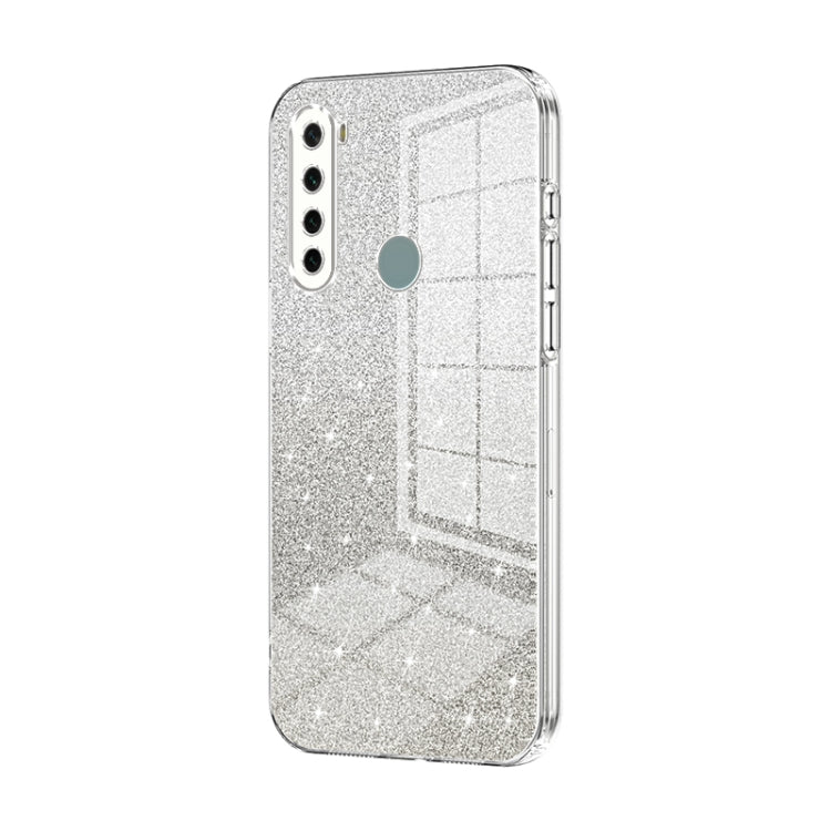 For Xiaomi Redmi Note 8 / Note 8 2021 Gradient Glitter Powder Electroplated Phone Case(Transparent) - Xiaomi Cases by buy2fix | Online Shopping UK | buy2fix