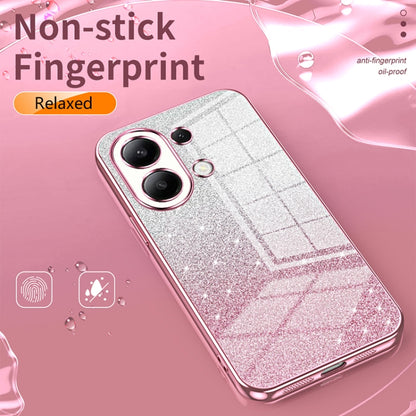 For Xiaomi Redmi Note 13 Pro 4G Gradient Glitter Powder Electroplated Phone Case(Pink) - Note 13 Pro Cases by buy2fix | Online Shopping UK | buy2fix