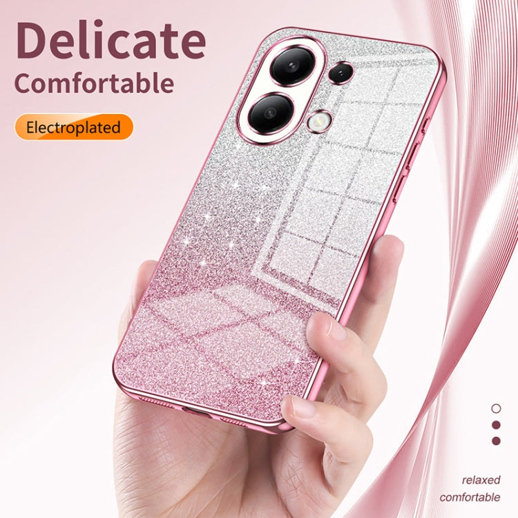 For Xiaomi Redmi K30 / K30 5G Gradient Glitter Powder Electroplated Phone Case(Silver) - Xiaomi Cases by buy2fix | Online Shopping UK | buy2fix