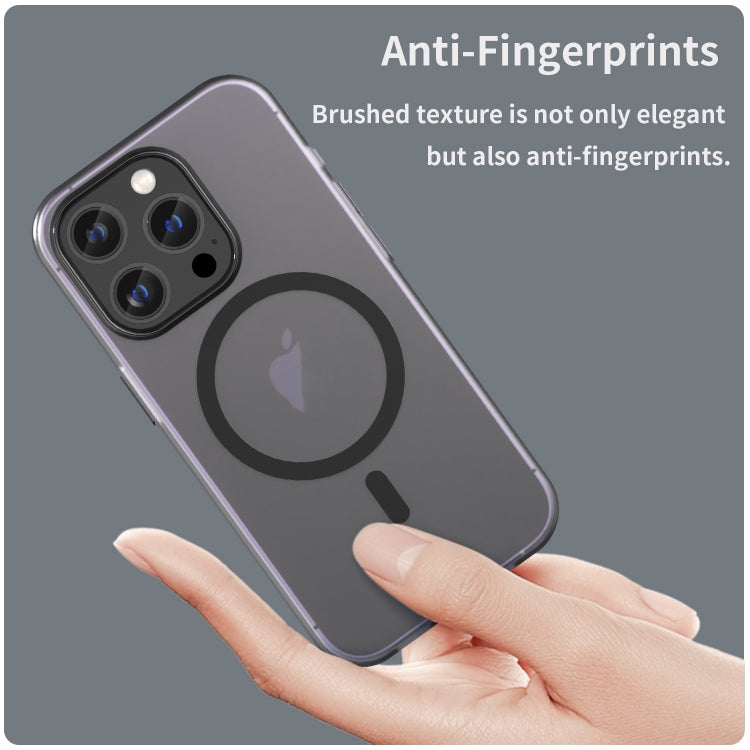 For iPhone 16 Pro MagSafe Frosted Translucent TPU + PC Full Coverage Phone Case(Black) - iPhone 16 Pro Cases by buy2fix | Online Shopping UK | buy2fix