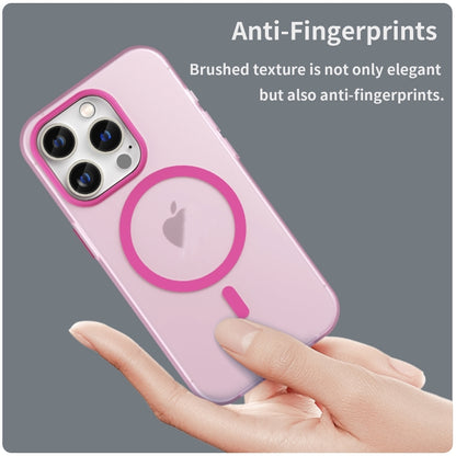 For iPhone 16 Pro Max MagSafe Frosted Translucent TPU + PC Full Coverage Phone Case(Pink) - iPhone 16 Pro Max Cases by buy2fix | Online Shopping UK | buy2fix