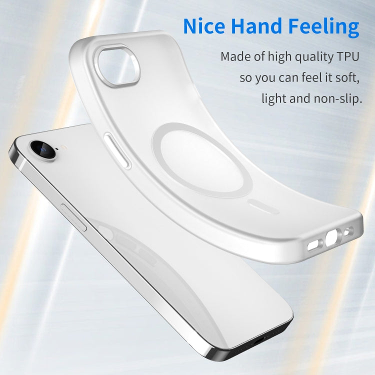 For iPhone SE 2024 MagSafe Frosted Translucent TPU + PC Full Coverage Phone Case(White) - More iPhone Cases by buy2fix | Online Shopping UK | buy2fix