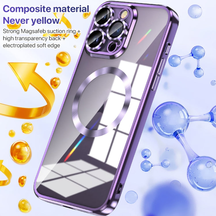 For iPhone 12 Pro Max MagSafe CD Texture Metal Lens Frame Full Coverage Phone Case(Silver) - iPhone 12 Pro Max Cases by buy2fix | Online Shopping UK | buy2fix