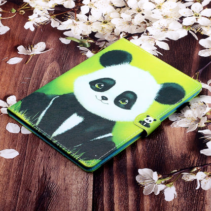 For Lenovo Tab M11/ Xiaoxin Pad 11 2024 Coloured Drawing Stitching Smart Leather Tablet Case(Panda) - Lenovo by buy2fix | Online Shopping UK | buy2fix