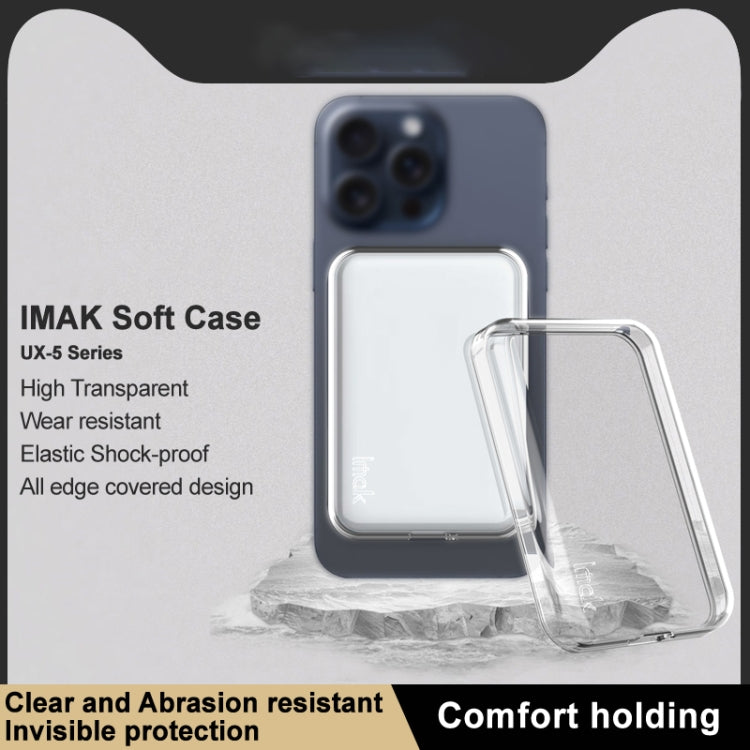 For MagSafe Battery Pack imak UX-5 Series Transparent Shockproof TPU Protective Case(Transparent) - More iPhone Cases by imak | Online Shopping UK | buy2fix