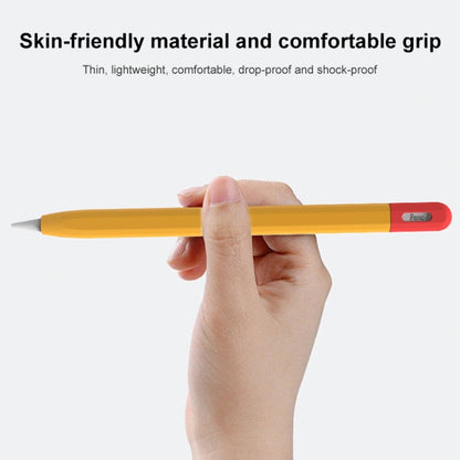 For Apple Pencil (USB-C) Stylus Pen Protective Cover with Nib Cover(Orange+Red) - Pencil Accessories by buy2fix | Online Shopping UK | buy2fix