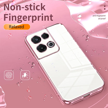 For OPPO Reno8 Pro Transparent Plating Fine Hole Phone Case(Transparent) - OPPO Cases by buy2fix | Online Shopping UK | buy2fix