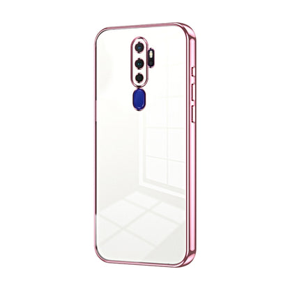 For OPPO A11x / A9 2020 Transparent Plating Fine Hole Phone Case(Pink) - OPPO Cases by buy2fix | Online Shopping UK | buy2fix