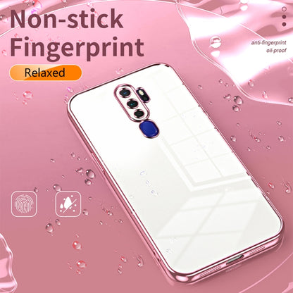 For OPPO A11x / A9 2020 Transparent Plating Fine Hole Phone Case(Pink) - OPPO Cases by buy2fix | Online Shopping UK | buy2fix