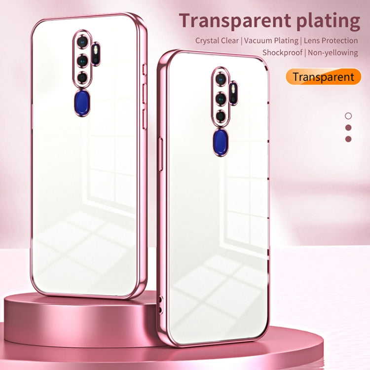 For OPPO A11x / A9 2020 Transparent Plating Fine Hole Phone Case(Blue) - OPPO Cases by buy2fix | Online Shopping UK | buy2fix