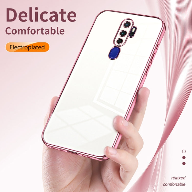 For OPPO A11x / A9 2020 Transparent Plating Fine Hole Phone Case(Black) - OPPO Cases by buy2fix | Online Shopping UK | buy2fix