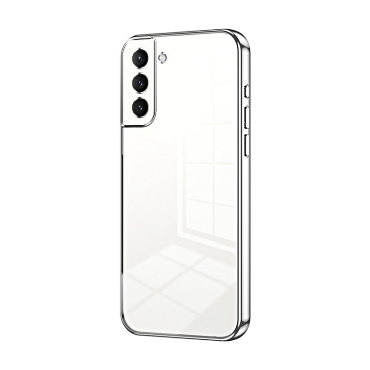 For Samsung Galaxy S21+ 5G Transparent Plating Fine Hole Phone Case(Silver) - Galaxy S21+ 5G Cases by buy2fix | Online Shopping UK | buy2fix