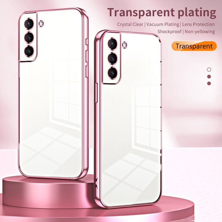 For Samsung Galaxy S21+ 5G Transparent Plating Fine Hole Phone Case(Silver) - Galaxy S21+ 5G Cases by buy2fix | Online Shopping UK | buy2fix