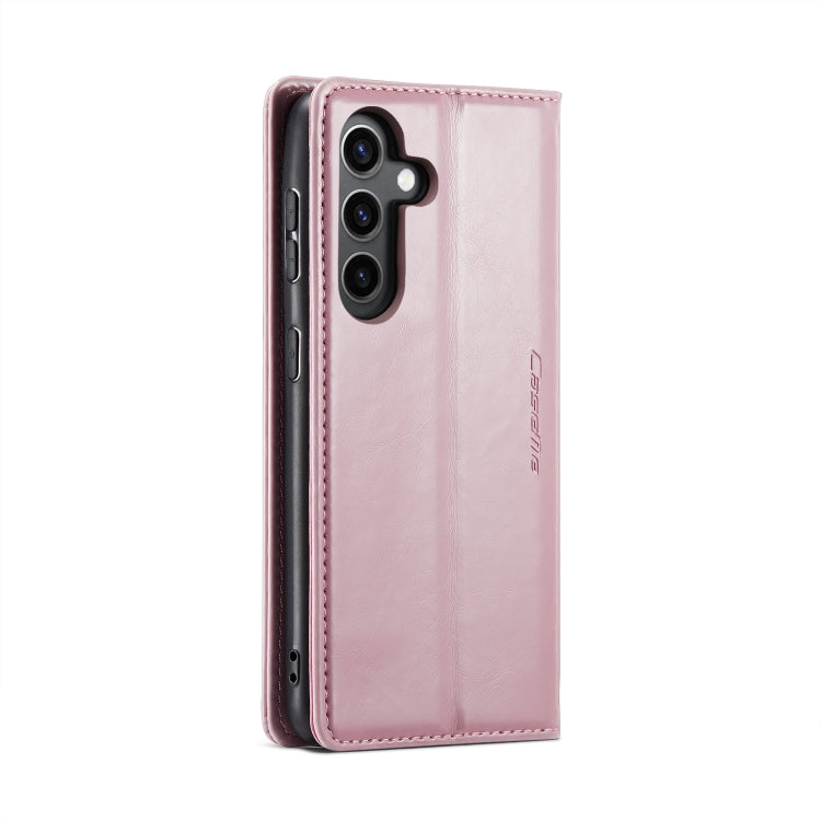 For Samsung Galaxy S24 5G CaseMe 003 Crazy Horse Texture Flip Leather Phone Case(Pink) - Galaxy S24 5G Cases by CaseMe | Online Shopping UK | buy2fix